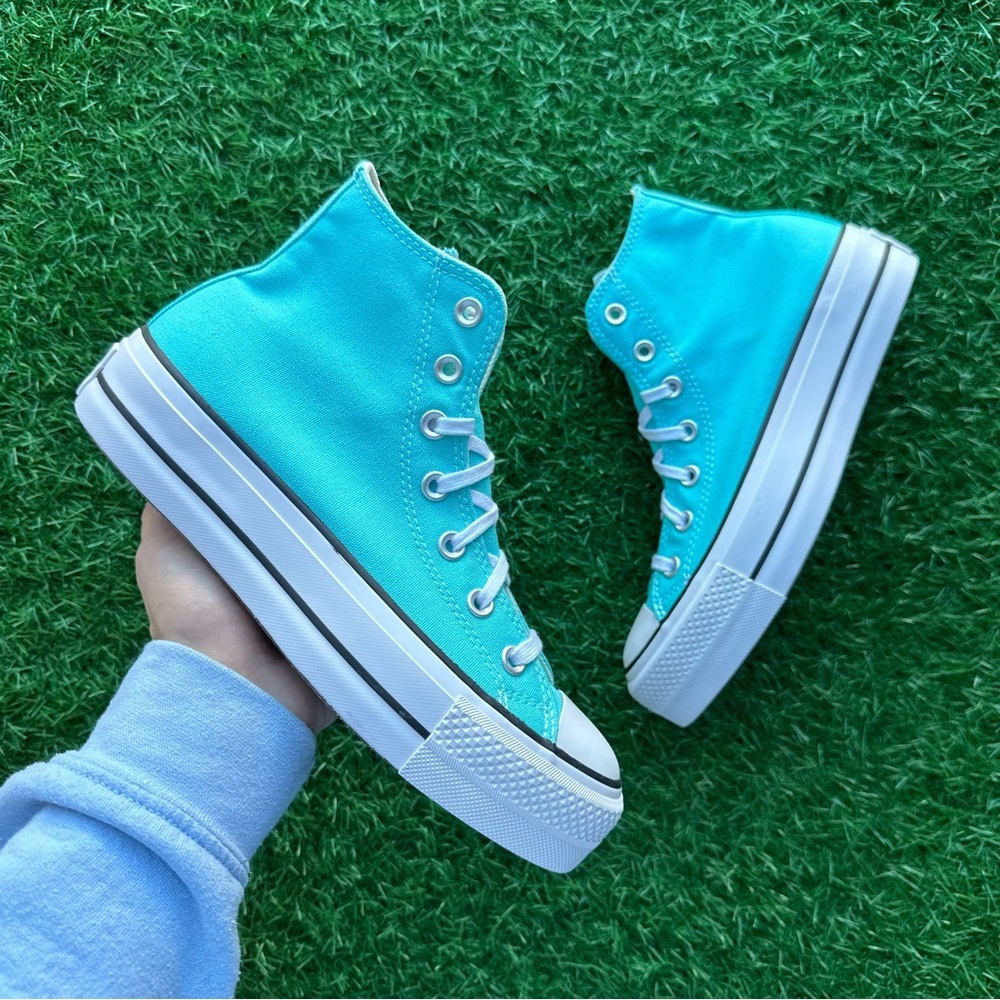 🎁Converse Chuck Taylor All Star Ctas Lift Hi Triple Cyan